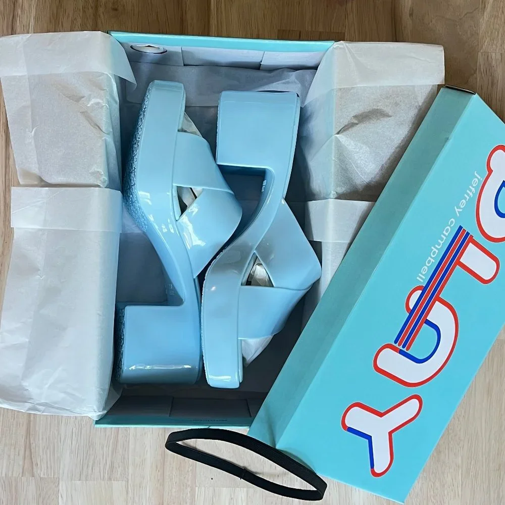 🌹Sold🌹Jeffery Cambell For FREE PEOPLE "Vacay Vibes" Platform Jelly Sandlall - Picture 14 of 17